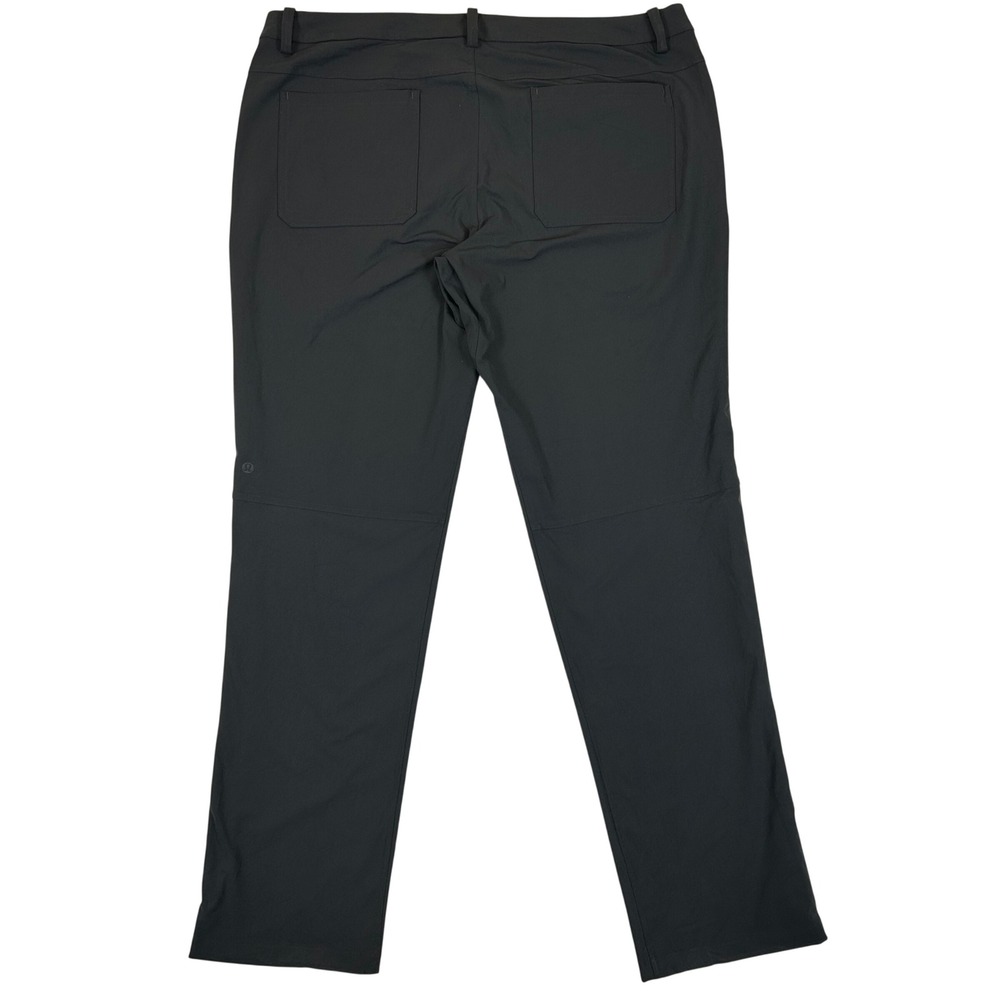 Lululemon Commission Pant Classic Mens 40 Dark Grey Technical Chino Trousers - Picture 4 of 9